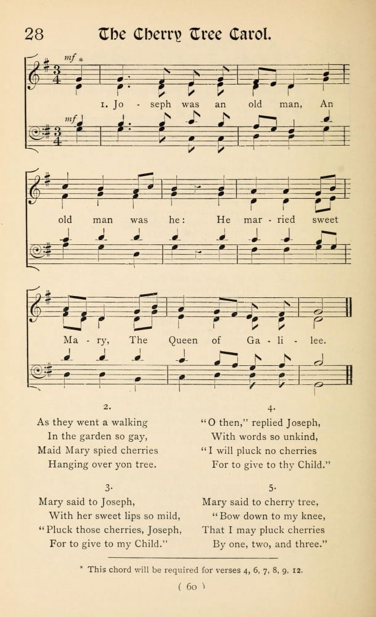 Cherry Tree Carol 1 Christmas Carols New & Old 1850 Canvas Art - (18 x 24)