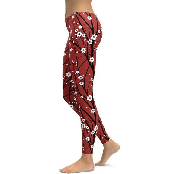 Cherry Tree Leggings Size: XS for Women | FIERCEPULSE