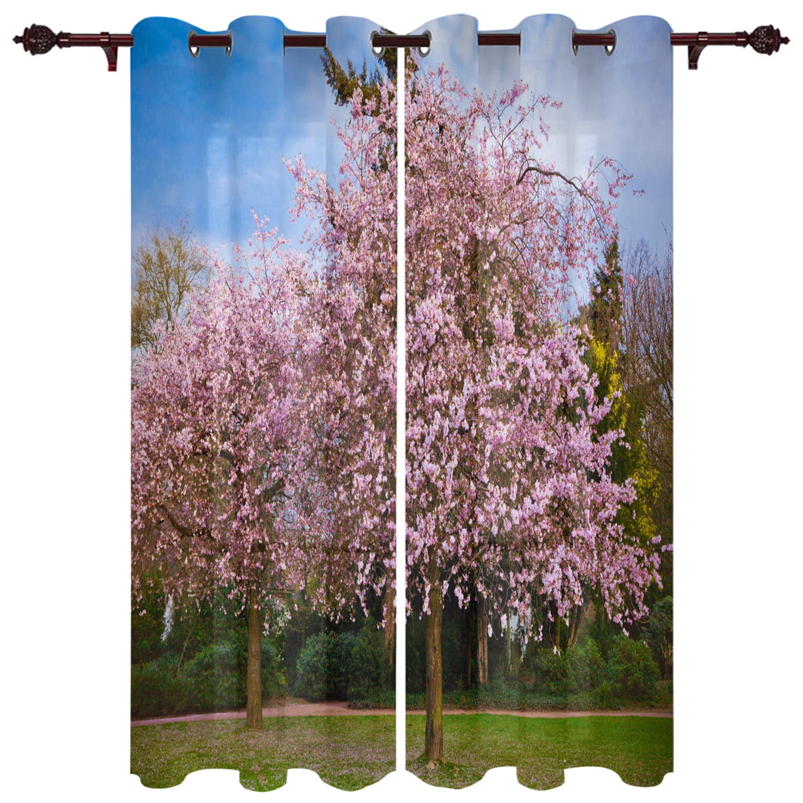 Cherry Tree Park Curtains for Living Room Window Curtain for Bedroom ...