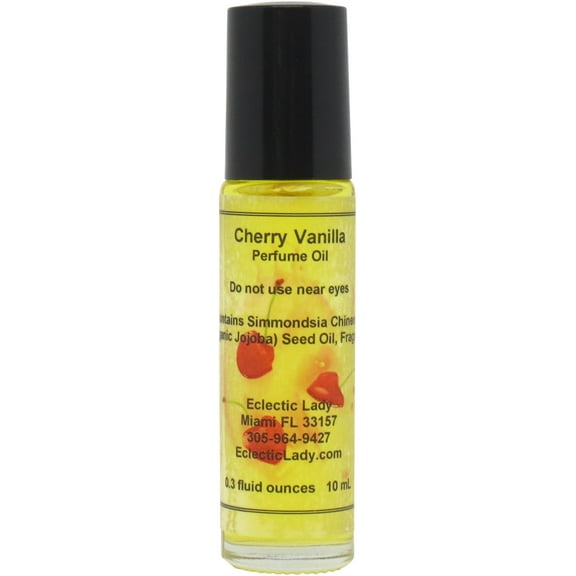 Cherry Vanilla Perfume Oil, 0.3 Oz Portable Roll-On Fragrance