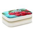 thumbnail image 1 of Cherry Velvet Portable Jewelry Organizer Box with Removable Compartment - Gift and Jewelry Display, 1 of 7