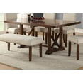 thumbnail image 1 of Cherry Veneer Dining Table w/ Leaf - 60-78" Rectangular Kitchen Table, Seats 6, Rubber Wood Base, Cherry Finish, Modern Style for Dining Room, 1 of 10