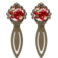thumbnail image 1 of Cherry Vintage Copper-Colored Lace Bookmarks: Stainless Steel Reading Accessories and Book Markers - Book Accessories Gifts for Book Lovers - Set of 2, 1 of 5