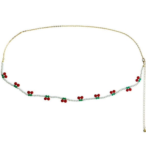 Cherry Waist Chain Belly for Women Beads The Comfortable to Wear Body Chains Women’s Belts Miss