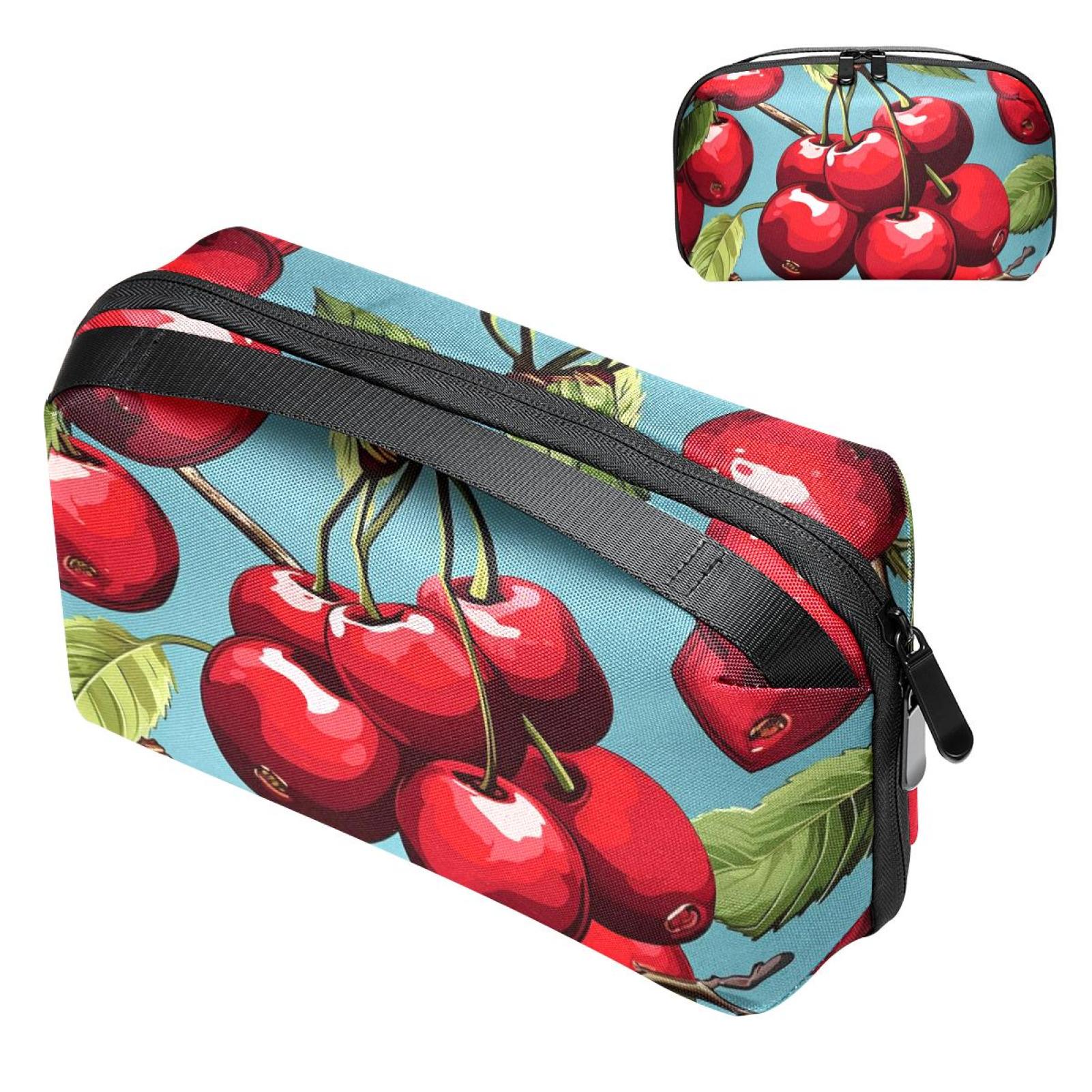Cherry Waterproof Oxford Fabric USB Pouch Hard Drive Case Charger Case ...