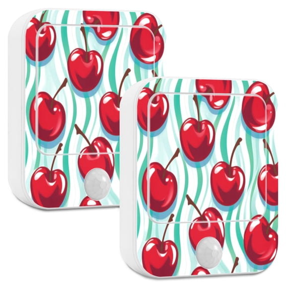 Cherry Waves 3-Mode Night Light with Adjustable Brightness - Warm White for Bedrooms and Nurseries 2.72x3.07in