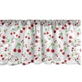 thumbnail image 1 of Ambesonne Cherry Valance Pack of 2, Simple Summer Fruit Pattern, 54"X18", Vermilion Lime Green, 1 of 4