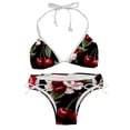 thumbnail image 1 of Cherry Women's Detachable Sponge Adjustable Strap Bikini Set 2-Pack for Beach and Pool Parties, 1 of 6