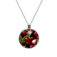 thumbnail image 1 of Cherry Women's Glass Design Circular Pendant Necklace - Sparkle and Shine with this Elegant Necklace, 1 of 5