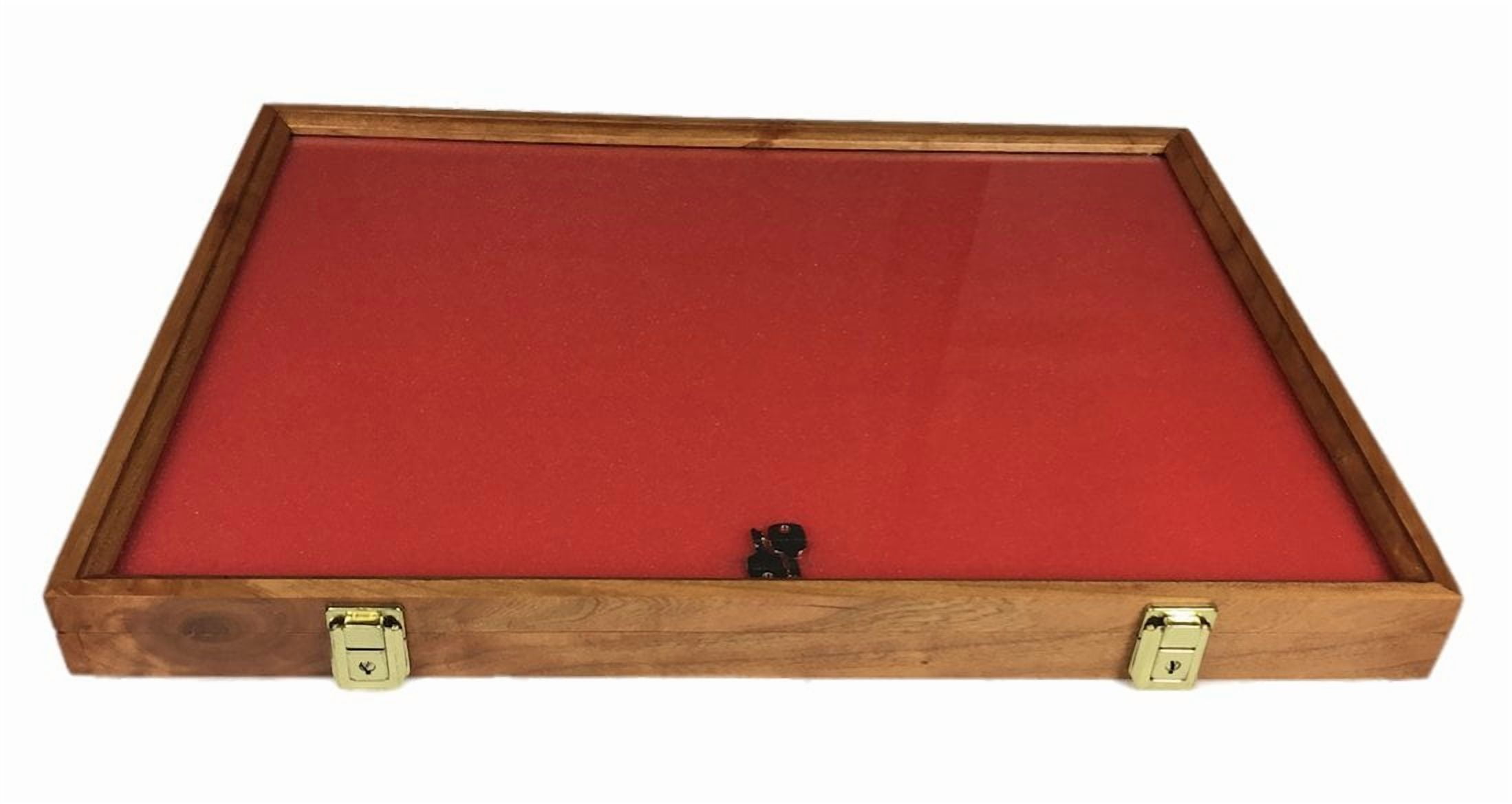 Cherry Wood Display Case 18 x 24 x 2 for Arrowheads Knifes Collectibles ...