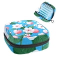 thumbnail image 1 of Cherry and Pink Flowers Sanitary Napkin Storage Bag, Zipper Menstrual Cup Pouch Feminine Menstruation First Period Pads Holder for Girls Women Ladies, 1 of 6