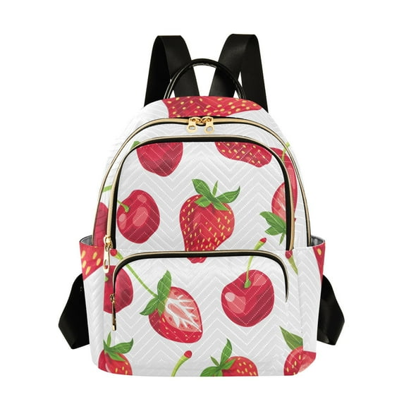 Cherry and Strawberry Travel Laptop Backpack Casual Daypack Lightweight Bookbag Compartment for Business