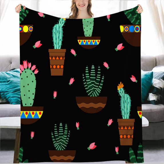 Kids Cartoon Animals Comfort Lightweight Travel Blanket Winter Bedding Plush Blanket 50"x60"