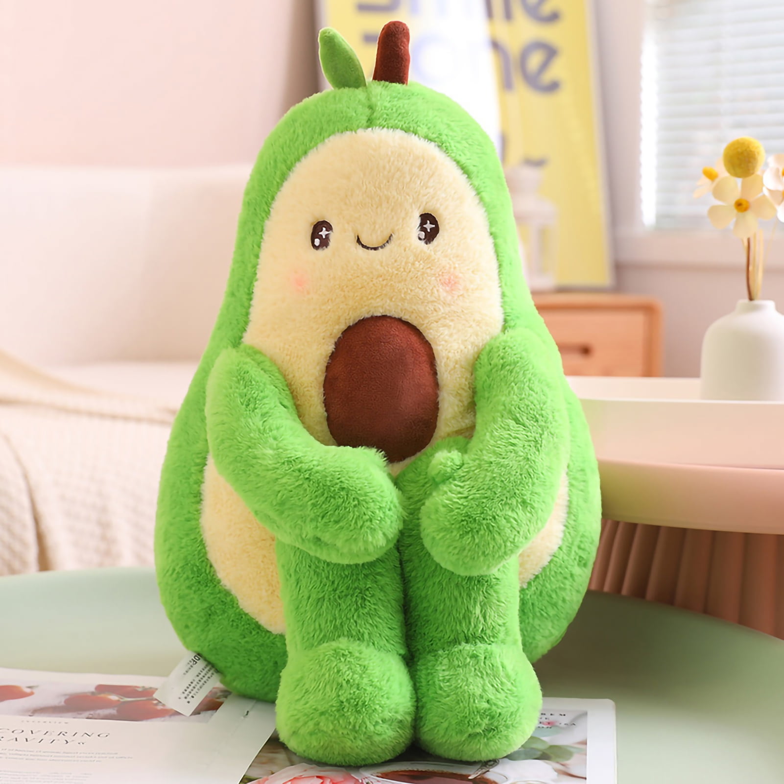 CherryHome Avocado Pillow Avocado Plush Toy Cute Cartoon Fluffy