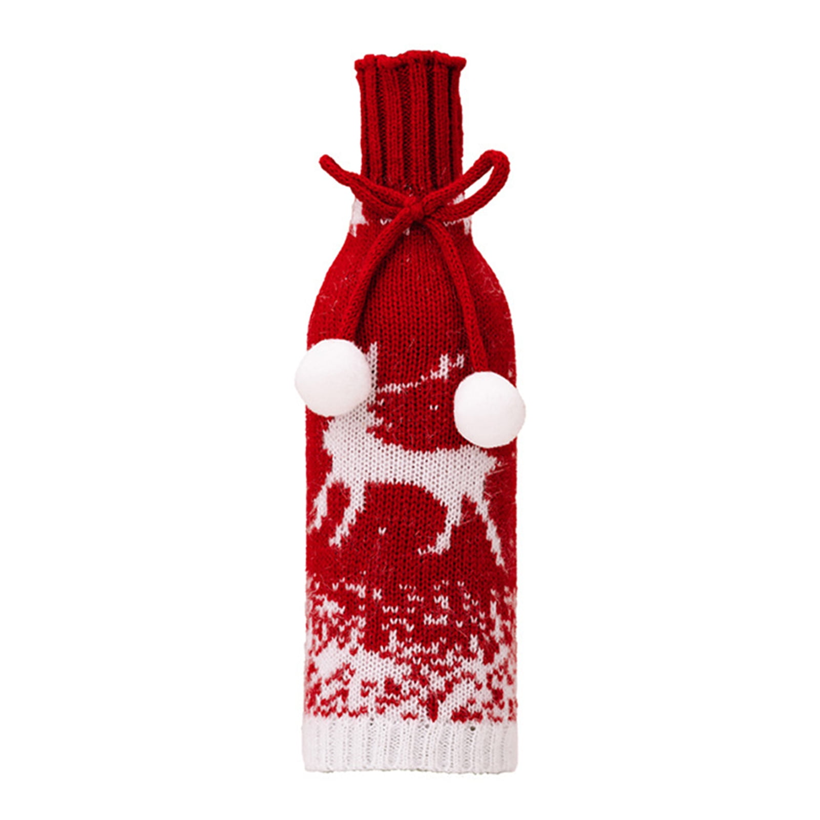 CherryHome Christmas Wine Bottle Cover Wine Bottle Cover Santa Claus