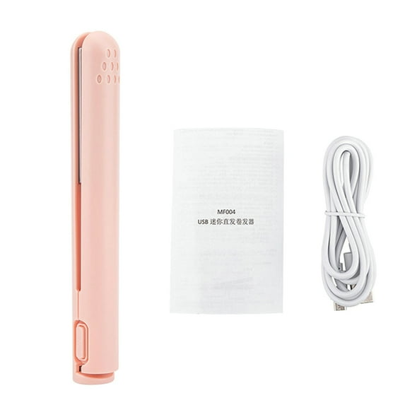 CherryHome Cordless Hair Straightener Mini Curling Iron Portable Rechargeable Usb Dual-use Hair Curler Straightener for Smooth Safe Styling Wireless Hair