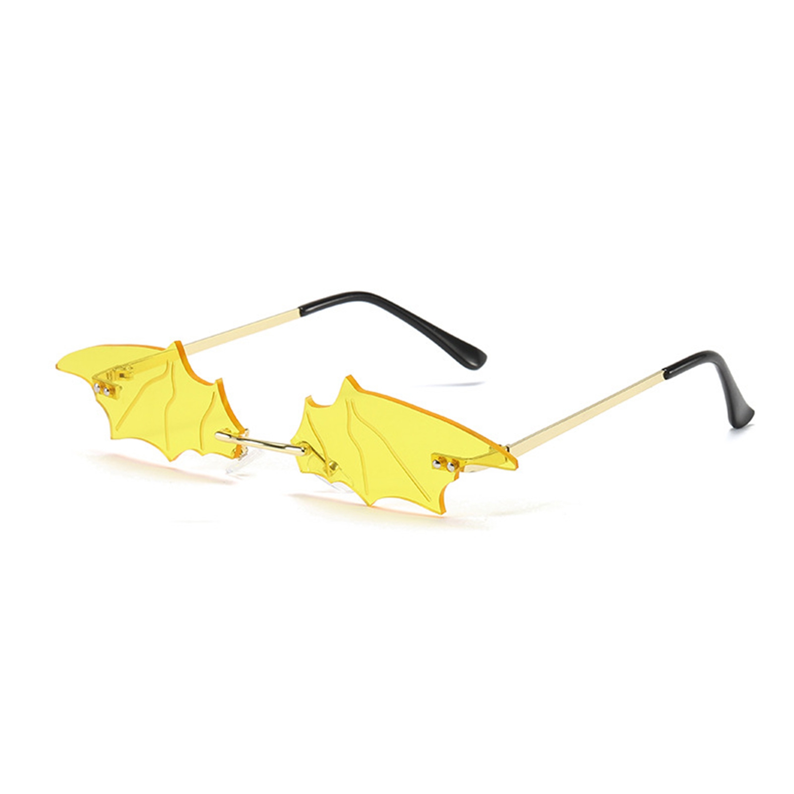 CherryHome Funny Bat Shape Glasses Cool Bat Wings Shape Translucent