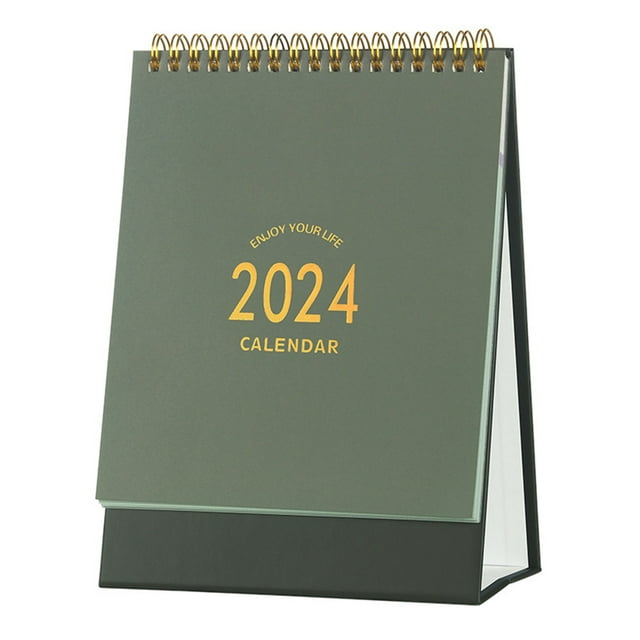 CherryHome Paper Resistant Calendar 2024 English Desk Calendar 18 Month