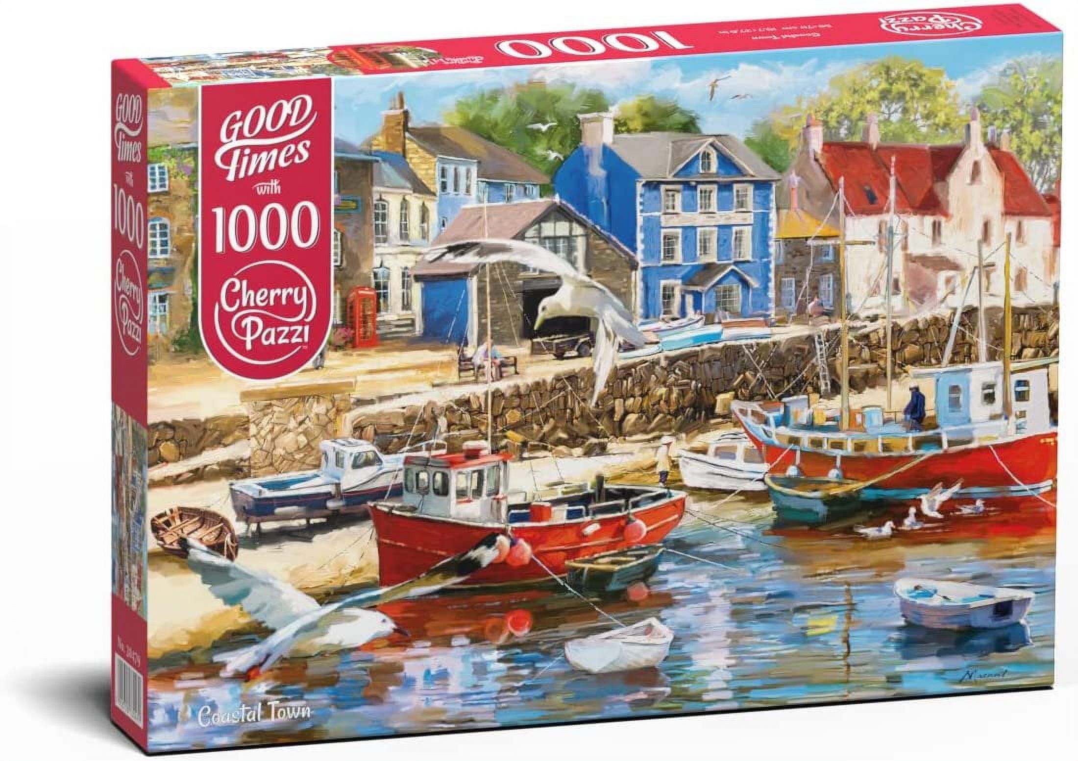 CherryPazzi Coastal Town 1000 Pieces Premium Jigsaw Puzzle High