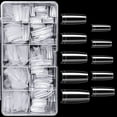 thumbnail image 1 of Cherryhome 240PCS False Nails Tips, Half Cover Lady French Style Acrylic Artificial Tip Manicure with Box of 10 Sizes for Nail Tips Art Salons and Home DIY, 1 of 10