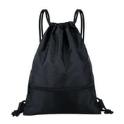 Cherryhome Backpack Bag, Waterproof Draw String Back Sack with Zip Pocket, Gym Drawstring Bags Swim Bag for Men Women