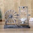 thumbnail image 1 of Walbest Hourglass Ornament Modern Decorative Retro Ferris Wheel Hourglass Office Ornament Golden 60 Minute Metal Hourglass Sand Timer, Decorative Large Size Sand Clock, 1 of 3