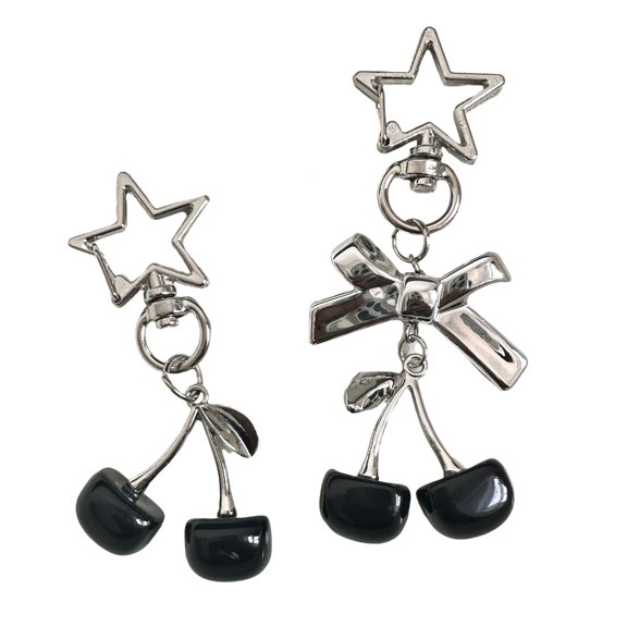 Cherrys Sturdy Alloy Keychain Fashion Accessory for Purse or Handbag Use