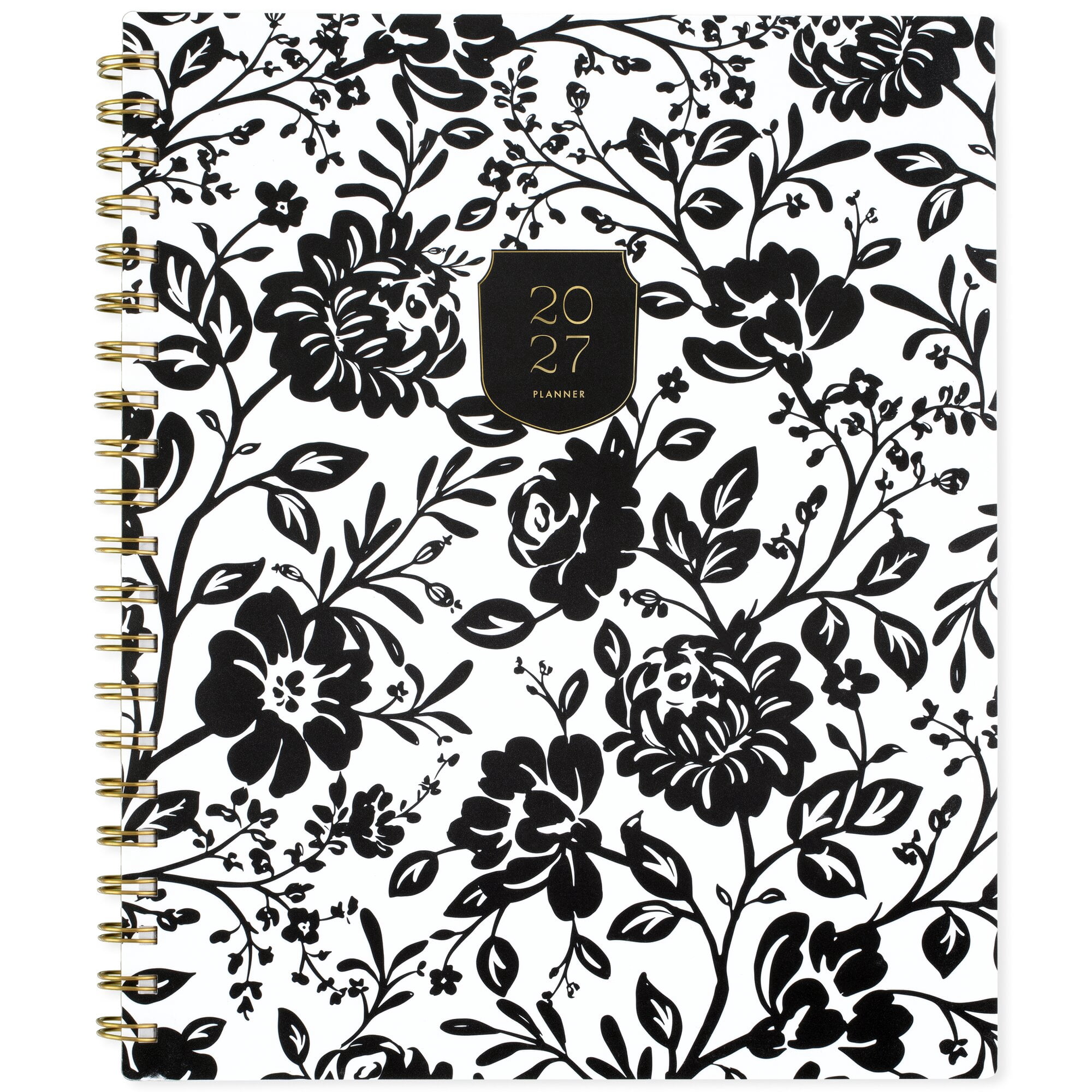 Cherrywood Lane for Mead Cambridge 2027 Weekly Monthly Planner Black Botanicals