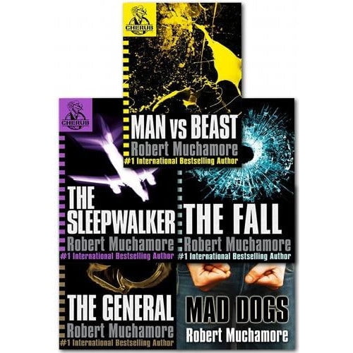 Cherub Series 2 Collection Robert Muchamore 5 Books Set Man Vs Best, The Fall, Mad Dogs, The Sleepwalker, The General