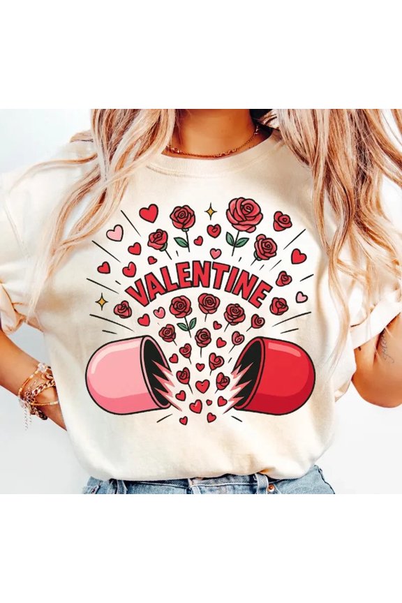 Cherub Wings Heaven Sent Comfort Tee Angelic Valentine Graphic Shirt All Size S-5XL