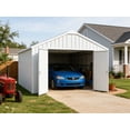 thumbnail image 1 of Chery Industrial 12FT x 20FT Single Garage Metal Shed – Heavy-Duty Double Door Outdoor Storage Unit for Vehicles, Tools & Equipment, 1 of 7