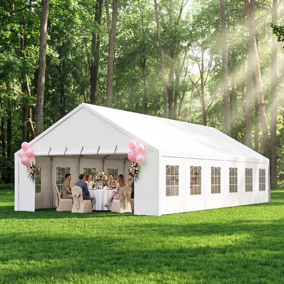 Chery Industrial 20x40FT Party Tent, Large Heavy Duty Wedding Event Shelters with 3 Carry Bags & Removable Sidewalls, Outdoor Canopy Gazebo Commercial Tents