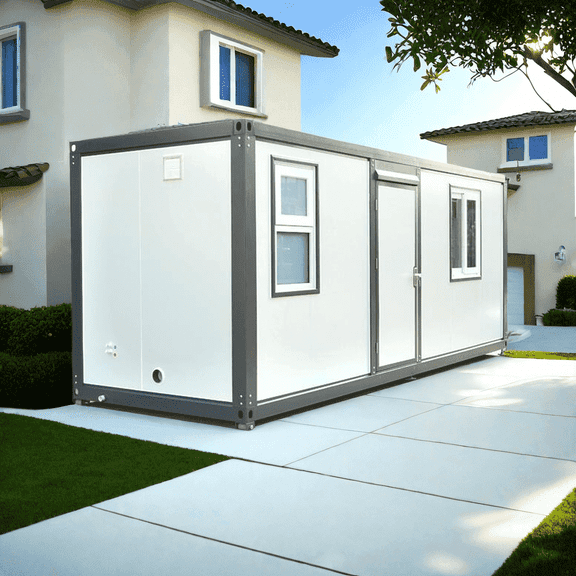 Chery Industrial Garden Houses Storage Shed, Waterproof, 8.3 ft x 7 ft x 20 ft, Gray