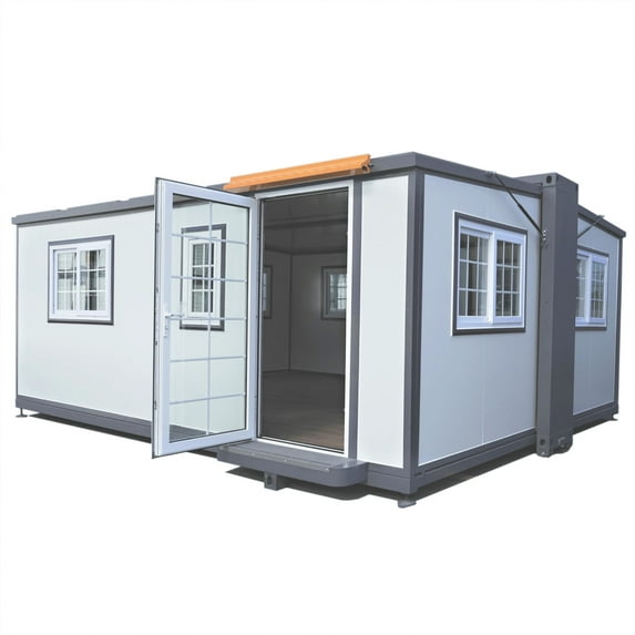 Portable Mobile Expandable Prefab House 15 x 20ft,Exquisitely Designed Modern Villa Prefab House for Live,Work