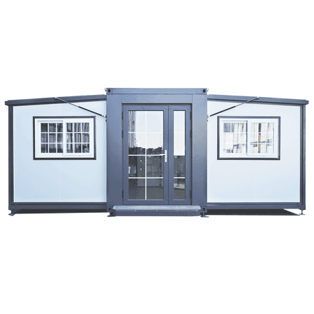 Chery Industrial Outdoor Modern Prefab House Shed Playhouse, Prebuilt, Expandable, 19ft x 20ft - Weather Ready