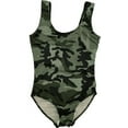 thumbnail image 1 of Cheryl Creations Kids One Piece Basic Bikini Swimsuit (Green Camouflage, Medium 10/12), 1 of 1