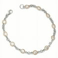 thumbnail image 1 of Cheryl M Sterling Silver 7.25in w/ Rhodium Rose Gold-plated CZ Bracelet, 1 of 2