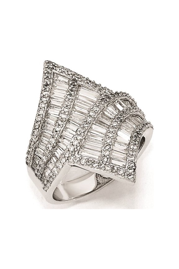 Sterling Silver CZ Fancy Ring