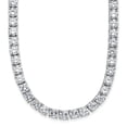 thumbnail image 1 of Cheryl M Sterling Silver Rhodium-plated Polished 5.00mm CZ with Safety Clasp Tennis Necklace 20 Inches, 1 of 5