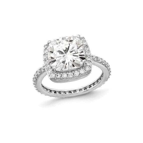 Gem & Harmony Synthetic Cubic Zirconia (CZ) (CZ) Ring in Sterling Silver for Women