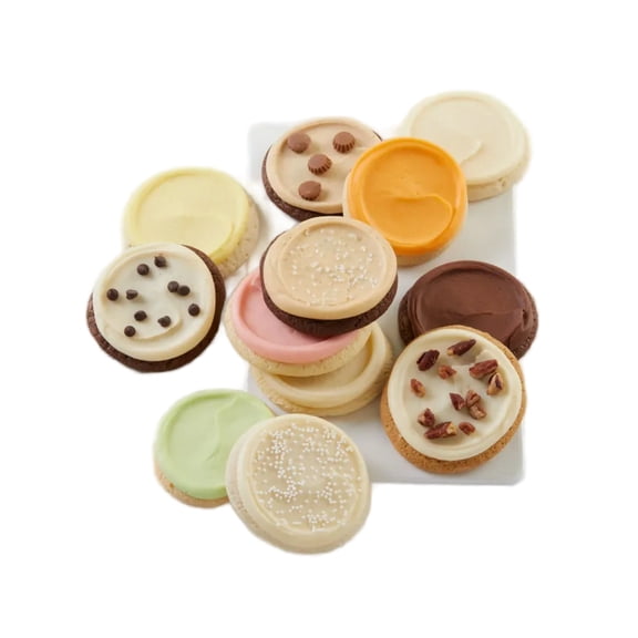 Cheryl's Cookies Buttercream Cookies Assortment, with 12 Gourmet Buttercream Frosted Cookies in a Variety of Flavors, Individually Wrapped, Ideal for Gifting or as a Personal Treat