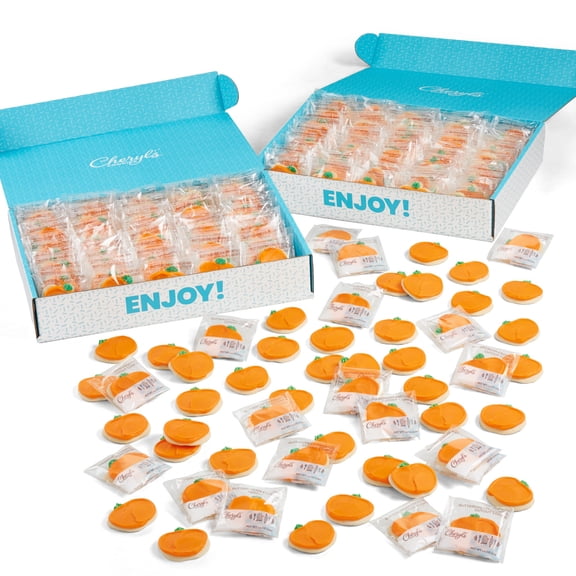 Cheryl's Cookies® Buttercream-Frosted Pumpkin Sugar Cookies, Individually Wrapped, 200 Count