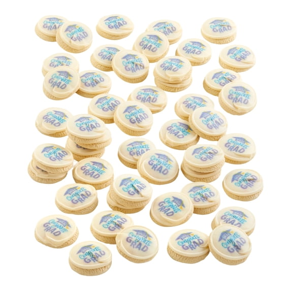 Cheryl's Cookies® Congrats Grad, Graduation Cookie Gift Box, with 48 Buttercream Frosted Sugar Cookies, Individually Wrapped, Gift for Grads, Family, Friends, Loved Ones