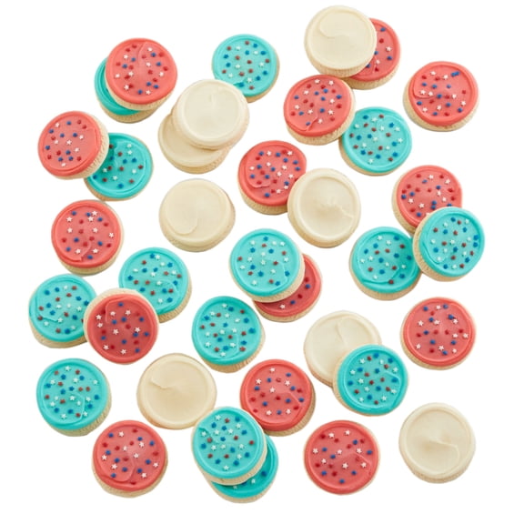 Cheryl's Cookies Cookie Gift Baskets, Patriotic Gift Box w/ 36 Buttercream Frosted Individually Wrapped Sugar Cookies, Red White & Blue,Fresh Delivery, Party Favor for 4th of July, Memorial Day