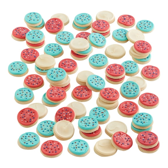 Cheryl's Cookies Cookie Gift Baskets, Patriotic Gift Box w/ 72 Buttercream Frosted Individually Wrapped Sugar Cookies, Red White & Blue,Fresh Delivery, Party Favor for 4th of July, Memorial Day