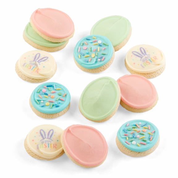 Cheryl's Cookies Easter or Spring Gift Box, with 12 Buttercream-Frosted Sugar Cookies, Individually Wrapped, Easter or Spring Gift for Loved Ones, Family, Friends