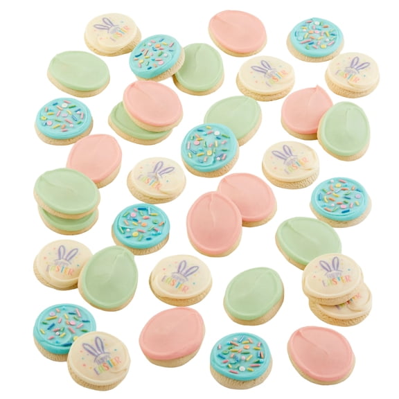 Cheryl's Cookies Easter or Spring Gift Box, with 36 Buttercream-Frosted Sugar Cookies, Individually Wrapped, Easter or Spring Gift for Loved Ones, Family, Friends