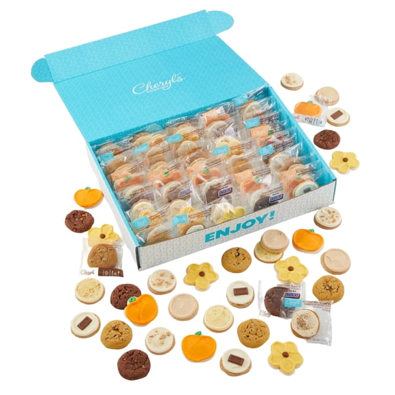 Cheryl's Cookies Fall Flavors of the Season Cookie Gift Box, 100 Individually Wrapped Cookies