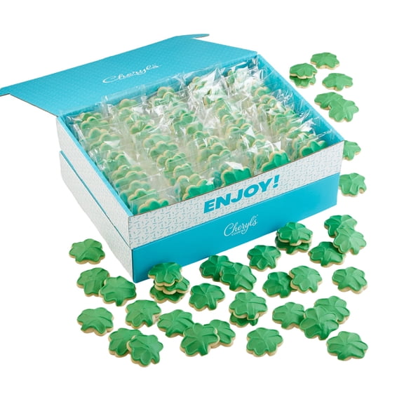 Cheryl's Cookies Shamrock Cookies, with 200 Buttercream-Frosted Sugar Cookies, Individually Wrapped, St. Patrick's Day Gift for Loved Ones, Family, Friends, Coworkers