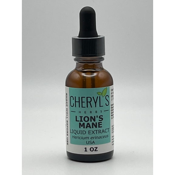 Cheryl's Herbs Lion's Mane (Hericium Erinaceus) Liquid Extract - Supports Nervous System Health